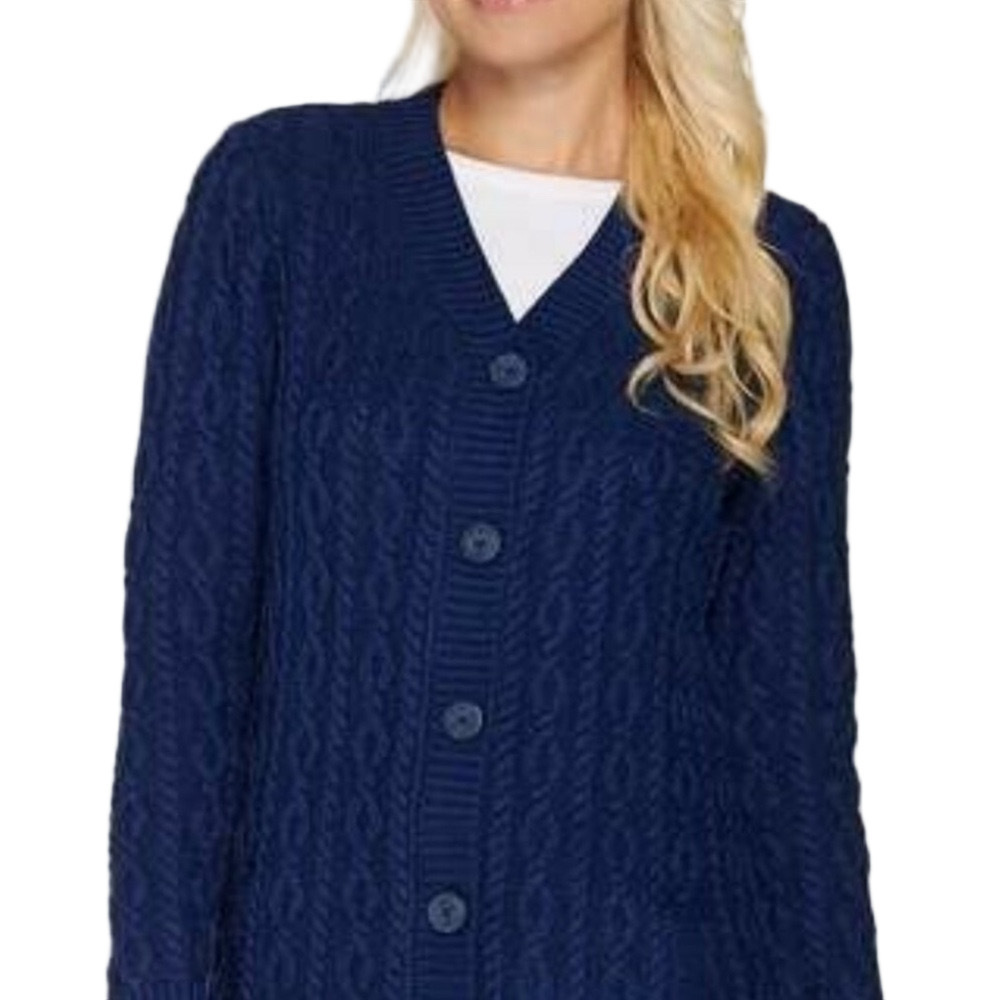 167. WOMENS DENIM + COMPANY 1X DETAIL SWEATER - Picture 2 of 7